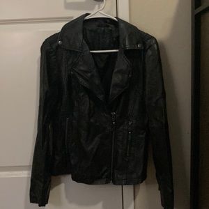 CLOSET CLEAR OUT SALE - Max Studio black vegan leather jacket size S